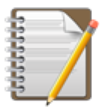 Pencil on top of writing pad.